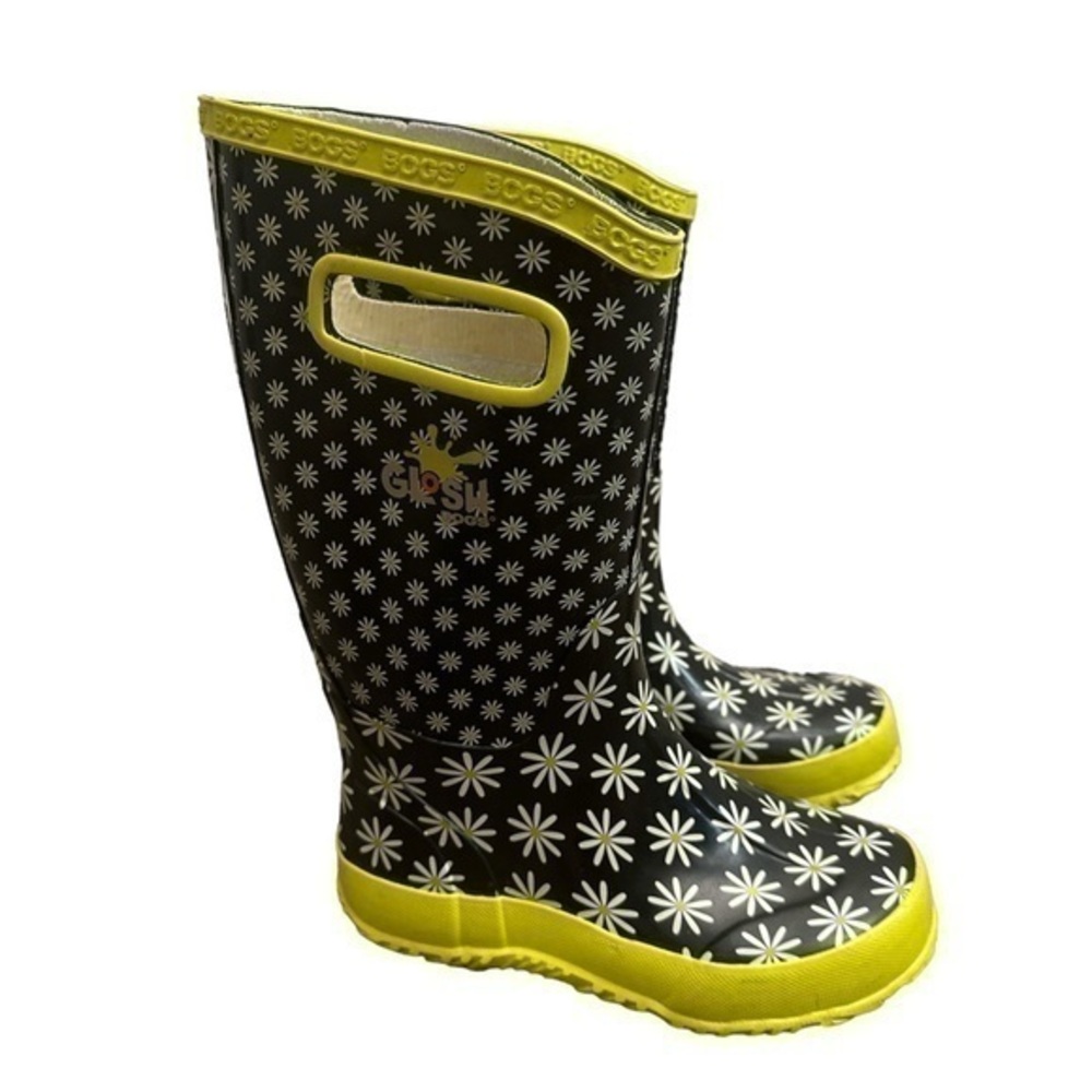Bogs Boots Pull On Waterproof Slushie Flower Floral Kids Girls Size 1